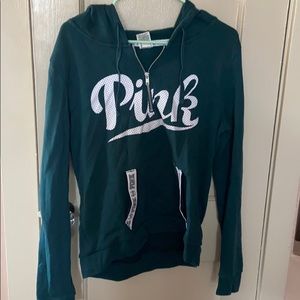 PINK. Half zip up hoodie